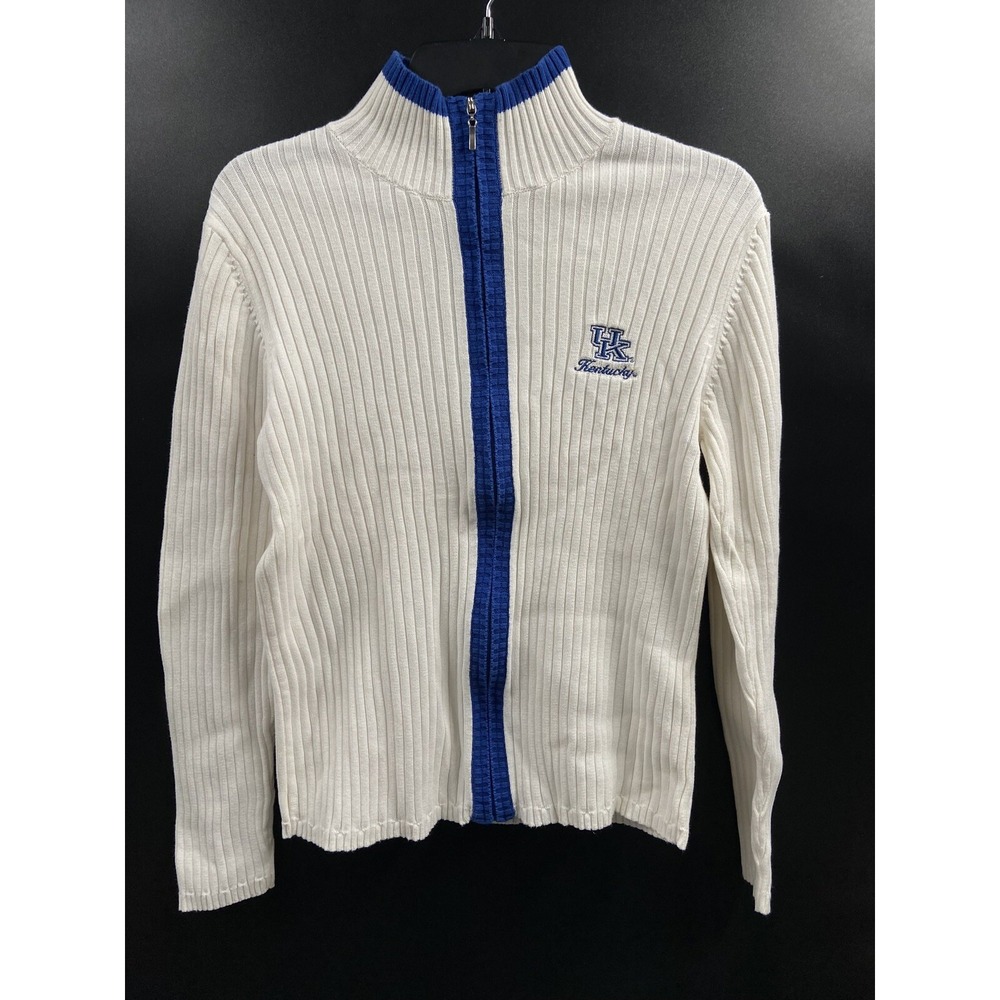 Campus Specialties Kentucky Wildcats Women Large Full Zip 100% Cotton Sweater